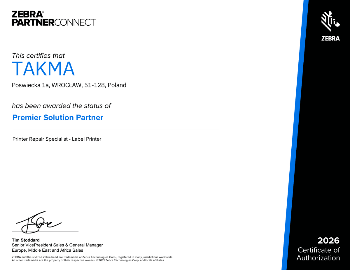 Dokument: Certyfikat Printer Repair Specialist