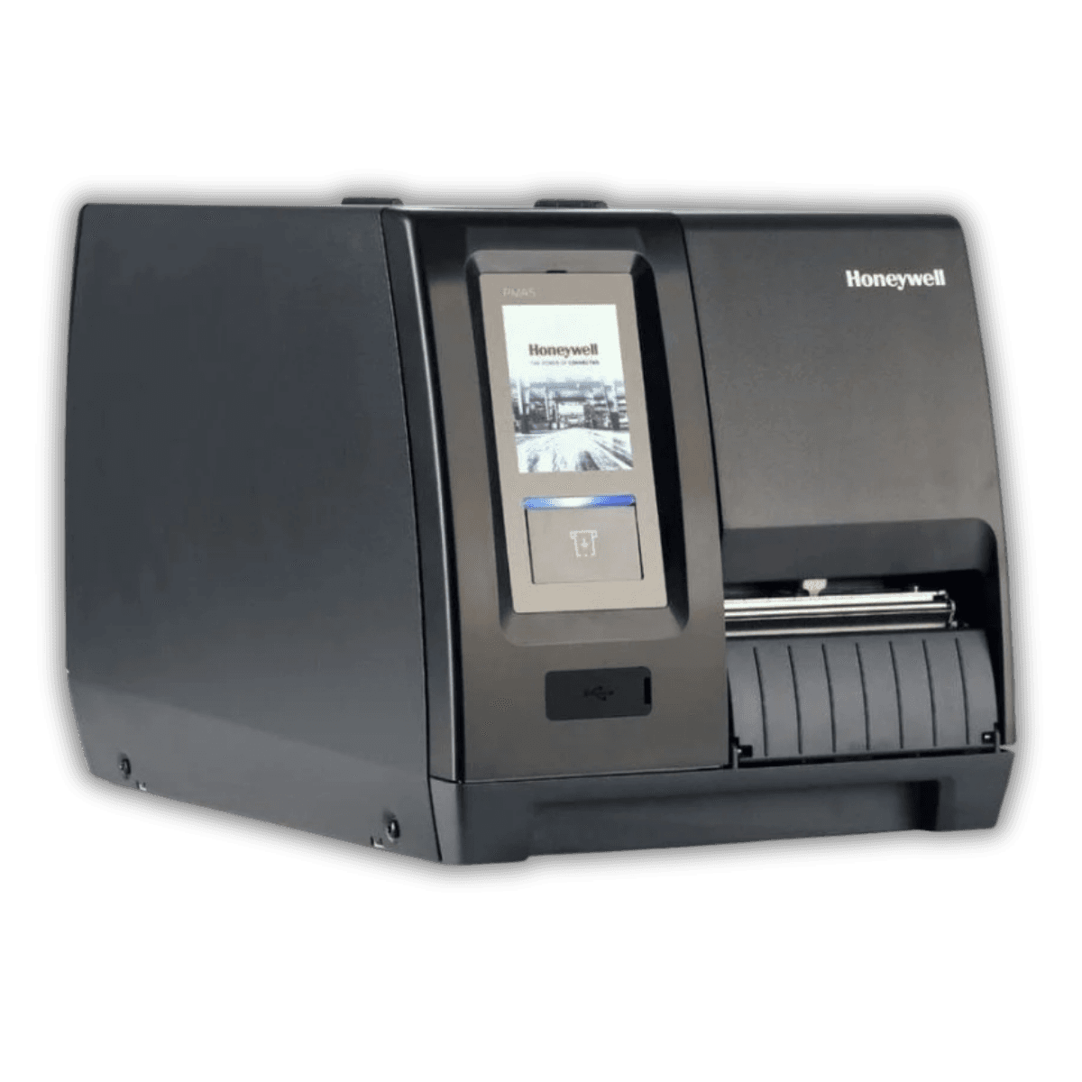 Honeywell PM45 — widok z przodu, metalowa obudowa przemysłowa z ekranem dotykowym 3,5"